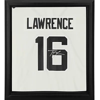 Maillot de jeu Nike blanc encadré autographié par Trevor Lawrence des Jaguars de Jacksonville Shadowbox