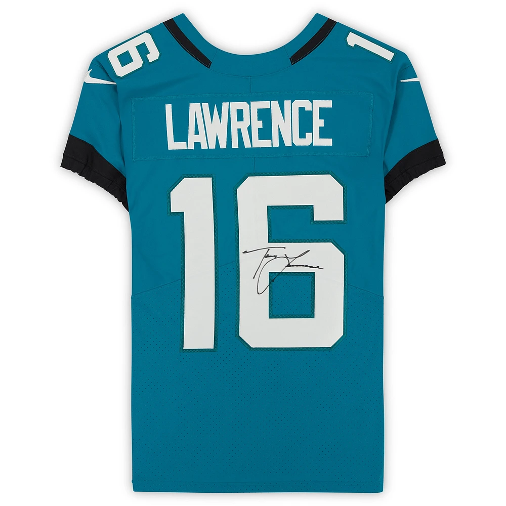 Trevor Lawrence Jacksonville Jaguars Autographed Nike Teal Elite Jersey
