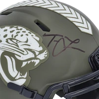 Trevor Lawrence Jacksonville Jaguars Autographed Riddell 2022 Salute To Service Speed Mini Helmet