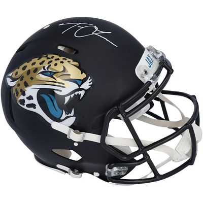 Casque authentique Riddell Speed ​​noir mat autographié par Trevor Lawrence Jacksonville Jaguars