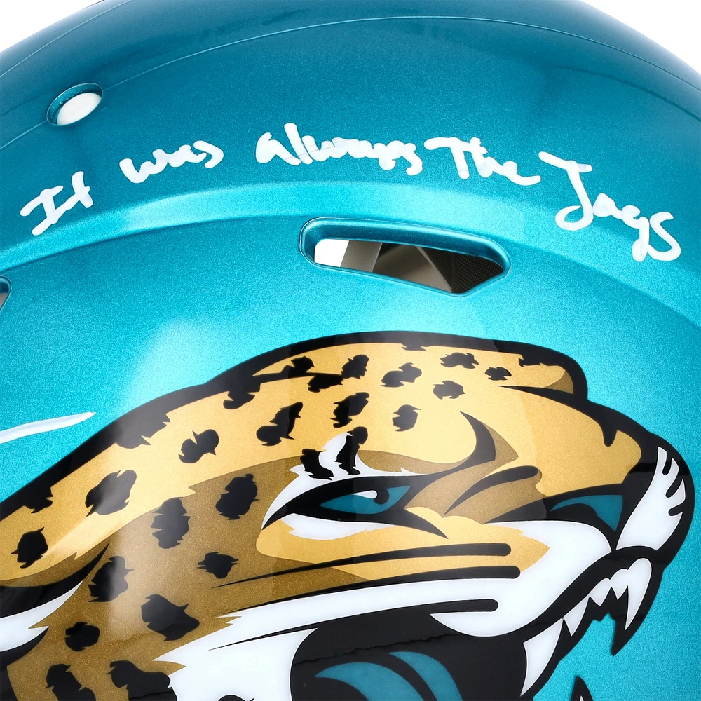 Casque authentique Riddell Flash Speed ​​autographié par Trevor Lawrence des Jacksonville Jaguars avec l'inscription « It Was Always the Jags »