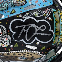 Casque Riddell Speed ​​Mini autographié par Trevor Lawrence des Jacksonville Jaguars - Illustration de Charles Fazzino - XP14013006