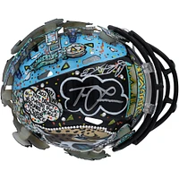 Casque Riddell Speed ​​Mini autographié par Trevor Lawrence des Jacksonville Jaguars - Illustration de Charles Fazzino - XP14013006