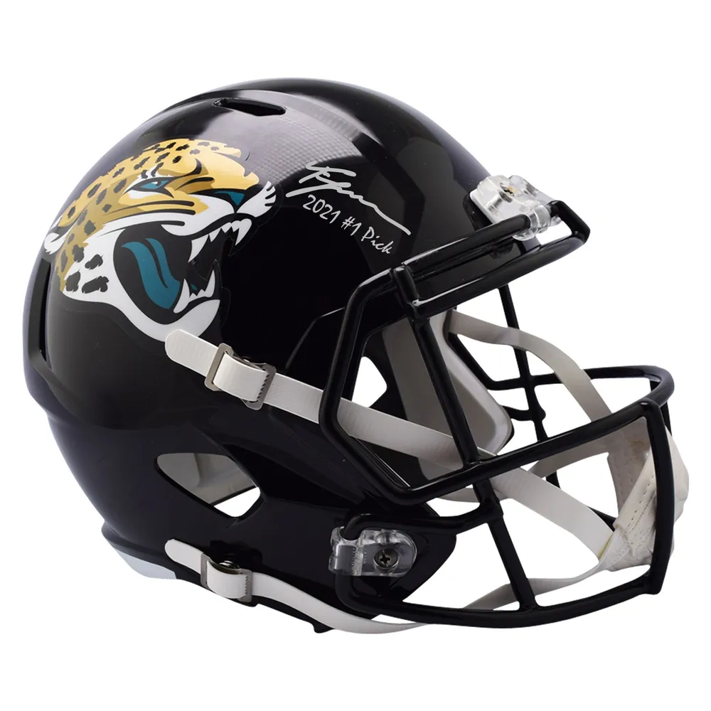 Trevor Lawrence Jacksonville Jaguars Autographed Riddell 2022 Salute to Service Speed Authentic Helmet with 2021 #1 Pick Inscription