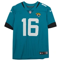 Maillot Nike Teal Limited dédicacé par Trevor Lawrence des Jacksonville Jaguars