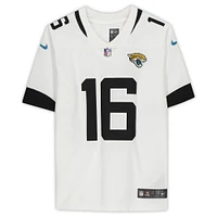 Maillot Nike dédicacé par Trevor Lawrence White des Jacksonville Jaguars
