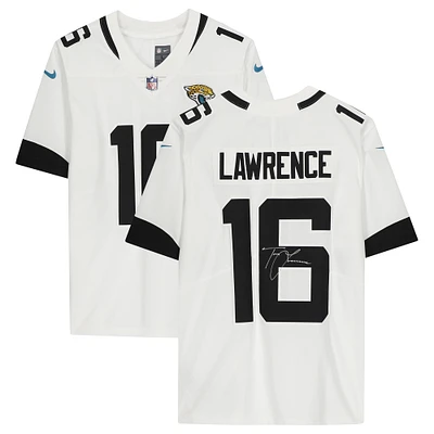 Maillot Nike dédicacé par Trevor Lawrence White des Jacksonville Jaguars