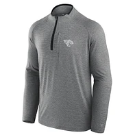 Unisex Fanatics Charcoal Jacksonville Jaguars Front Office Performance Primary Quarter-Zip Jacket