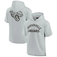 Sweat à capuche unisexe Fanatics gris Jacksonville Jaguars Elements en polaire super douce manches courtes