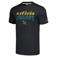 T-shirt unisexe hommage charbon de bois Jacksonville Jaguars en langue des signes américaine