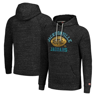 Sweat à capuche unisexe Hommage Heather Charcoal Jacksonville Jaguars Hyperlocal Raglan