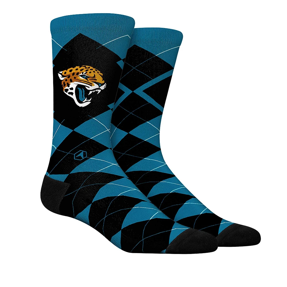 Chaussettes unisexes Rock Em Socks Jacksonville Jaguars Argyle Knitted Dress Socks