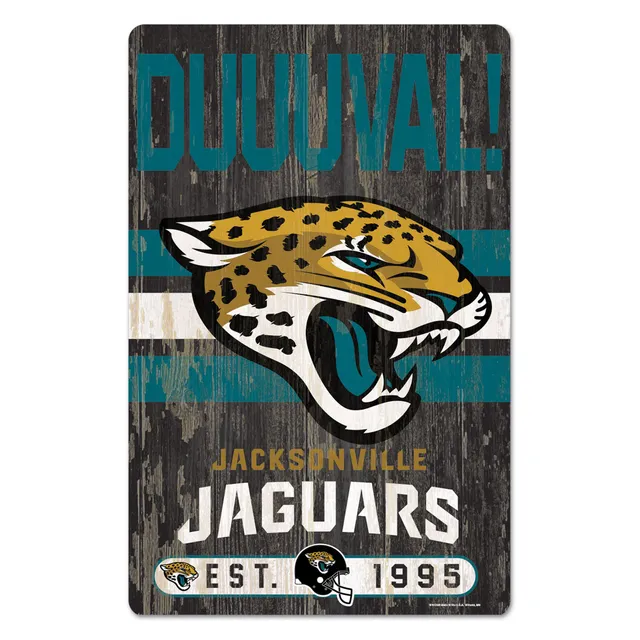 Lids Jacksonville Jaguars WinCraft Personalized 11'' x 17'' Fan Cave Wood  Sign