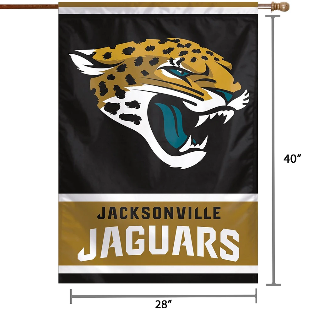 WinCraft Jacksonville Jaguars 28 "x 40" Bannière verticale simple face avec logo principal