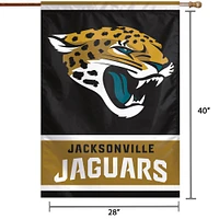 WinCraft Jacksonville Jaguars 28 "x 40" Bannière verticale simple face avec logo principal