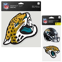 Lot de trois feuilles de décalcomanies à découpe parfaite WinCraft Jacksonville Jaguars