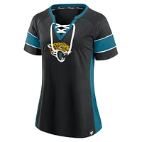 Women's Fanatics  Black Jacksonville Jaguars Athena Lace-Up Top