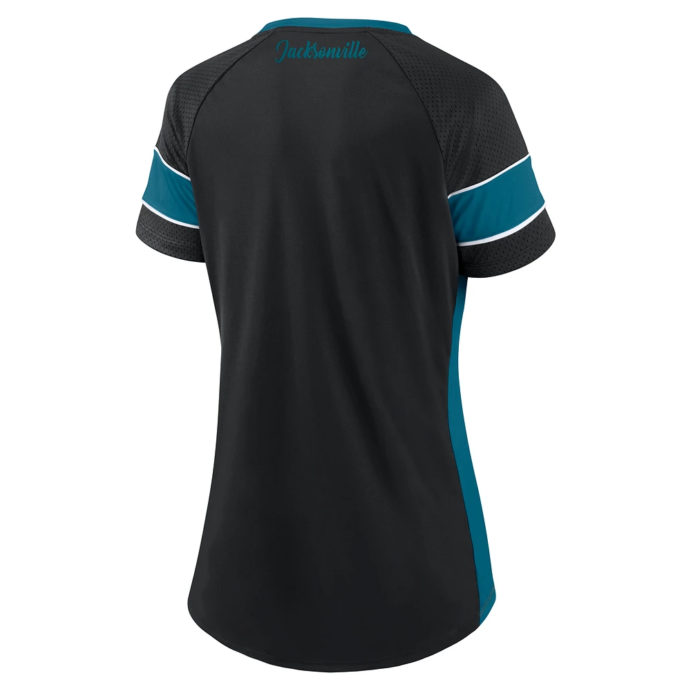 Women's Fanatics  Black Jacksonville Jaguars Athena Lace-Up Top