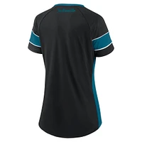 Women's Fanatics  Black Jacksonville Jaguars Athena Lace-Up Top