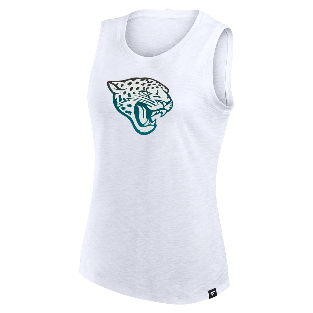 Women's Fanatics  White Jacksonville Jaguars Slub Tank Top