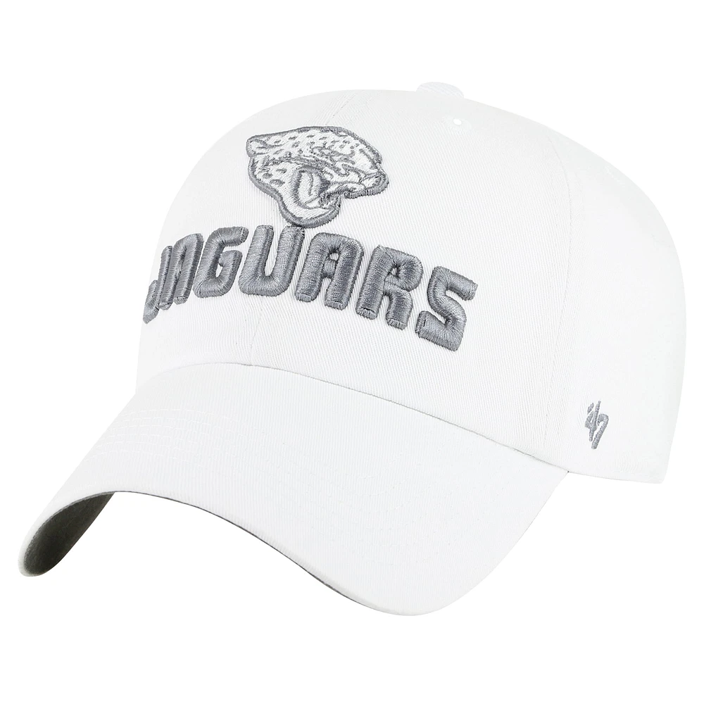 Women's '47  White Jacksonville Jaguars Luminace Clean Up Adjustable Hat