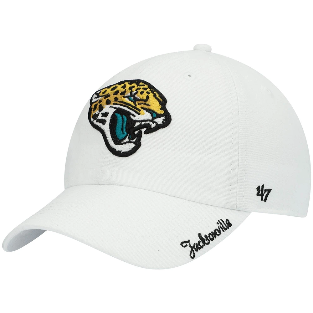 Casquette réglable '47 White Jacksonville Jaguars Miata Clean Up Logo pour femme