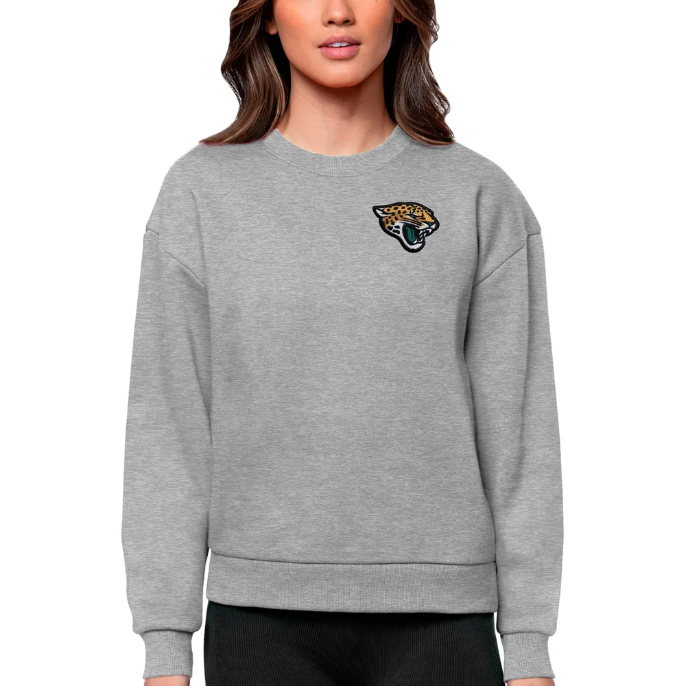 Lids Jacksonville Jaguars Antigua Women's Logo Action Sweatshirt - Heather  Black