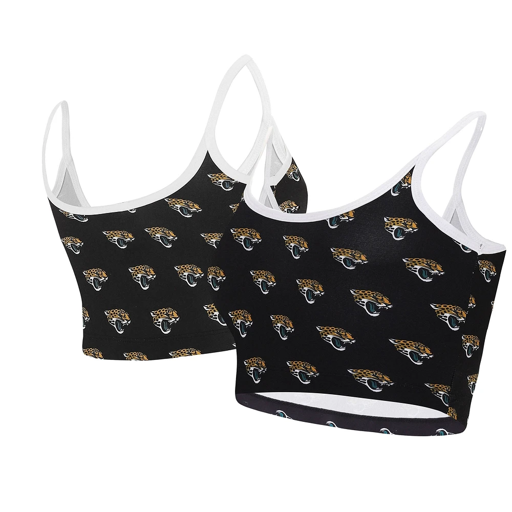 Bralette de détente Gauge Lounge des Jaguars Jacksonville Concepts Sport pour femmes, noir