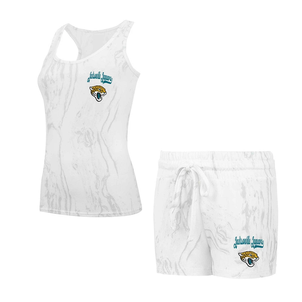 Women's Concepts Sport Jacksonville Jaguars Quartz Hacci Knit Tank Top & Shorts Sleep Set