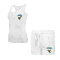 Women's Concepts Sport Jacksonville Jaguars Quartz Hacci Knit Tank Top & Shorts Sleep Set