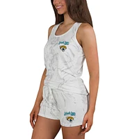 Women's Concepts Sport Jacksonville Jaguars Quartz Hacci Knit Tank Top & Shorts Sleep Set