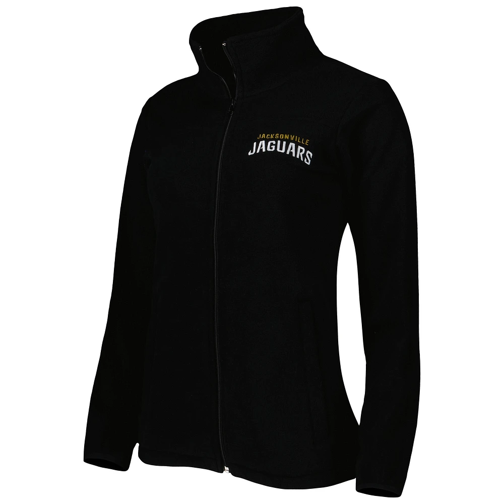 Veste en polaire entièrement zippée Dunbrooke noire Jacksonville Jaguars Hayden pour femme