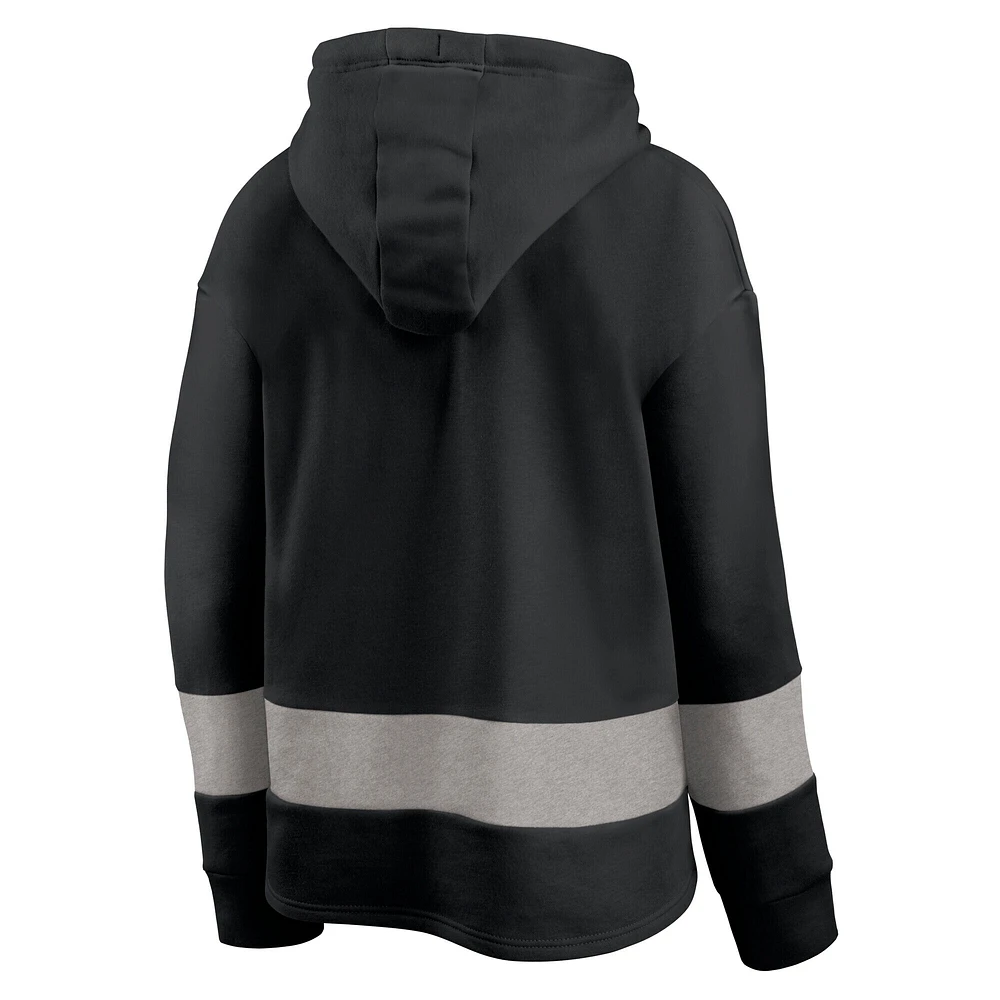 Sweat à capuche en polaire color block Huddle Up Fundamental pour femme Fanatics noir/gris Jacksonville Jaguars