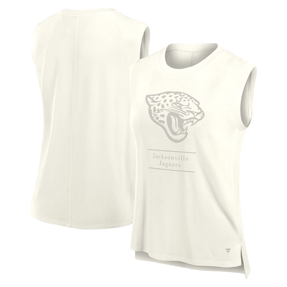 Débardeur Fanatics pour femme, couleur crème, Jacksonville Jaguars Studio Embrace