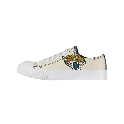 Jacksonville Jaguars FOCO Women's Low Top Canvas Shoes - Cream