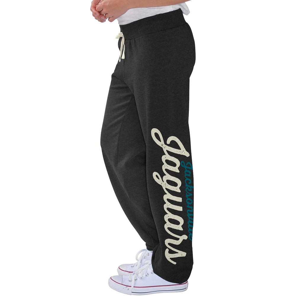 Women's G-III 4Her by Carl Banks Black Jacksonville Jaguars Scrimmage Fleece Pants