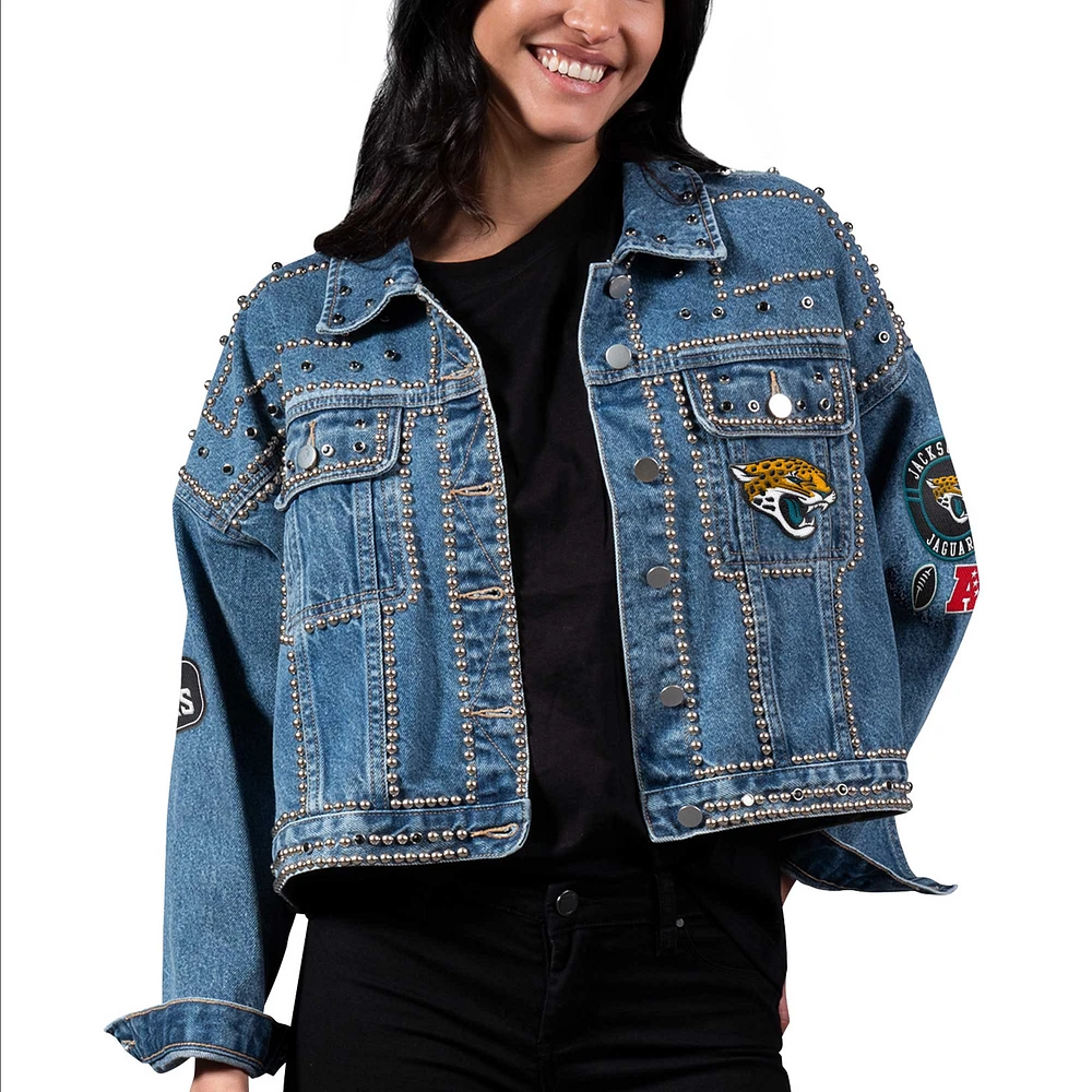 Veste en jean à boutons complets G-III 4Her par Carl Banks Jacksonville Jaguars First Finish pour femmes