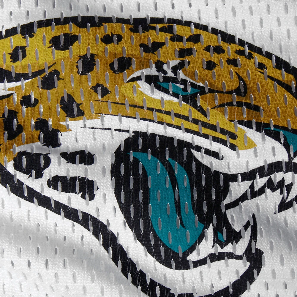 Women's G-III 4Her by Carl Banks White/Black Jacksonville Jaguars First Team 3/4-Sleeve Mesh T-Shirt