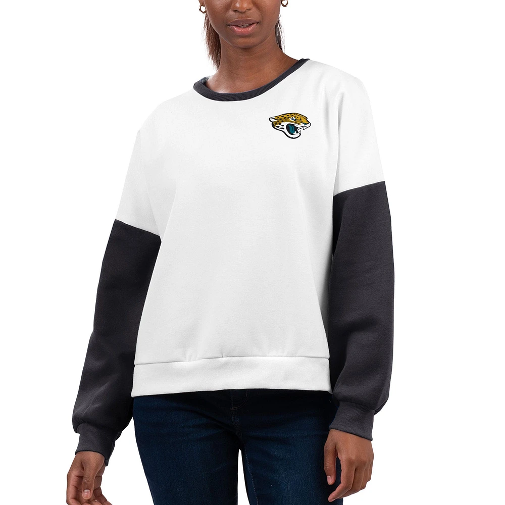 Sweat-shirt blanc G-III 4Her par Carl Banks pour femmes des Jacksonville Jaguars A-Game