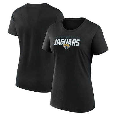 Women's Logo Athletic Black Jacksonville Jaguars Lean T-Shirt