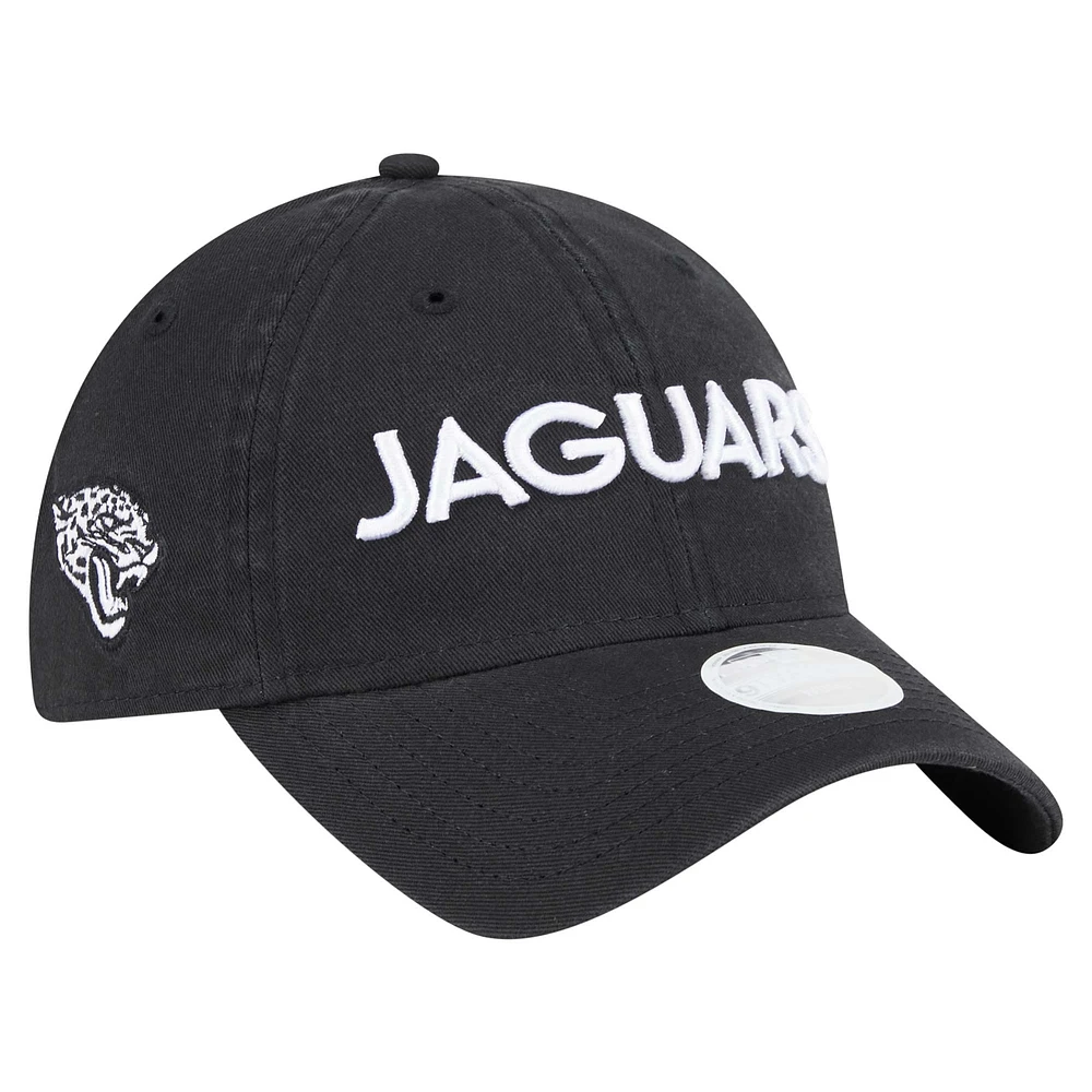 Casquette ajustable Cece 9TWENTY Jacksonville Jaguars noire New Era pour femme