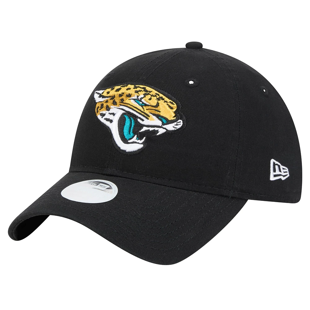 Casquette ajustable Main Core Classic 2.0 9TWENTY noire Jacksonville Jaguars de New Era pour femme