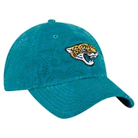 Women's New Era Teal Jacksonville Jaguars Flair 9TWENTY Adjustable Hat