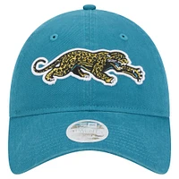 Casquette réglable New Era Jacksonville Jaguars Throwback Crawl Standard 9TWENTY bleu sarcelle pour femme