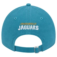 Women's New Era Teal Jacksonville Jaguars Throwback Crawl Standard 9TWENTY Adjustable Hat