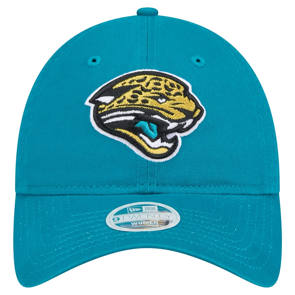 Women's New Era  Teal Jacksonville Jaguars Throwback Main Core Classic 2.0 9TWENTY Adjustable Hat