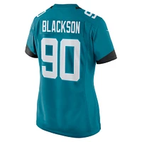 Maillot Nike Angelo Blackson pour femme, bleu sarcelle, Jacksonville Jaguars Team Game