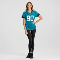 Maillot Nike Angelo Blackson pour femme, bleu sarcelle, Jacksonville Jaguars Team Game