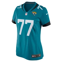 Maillot de match l'équipe Nike Anton Harrison des Jacksonville Jaguars pour femme, bleu sarcelle