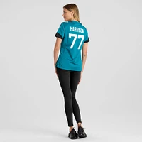 Maillot de match l'équipe Nike Anton Harrison des Jacksonville Jaguars pour femme, bleu sarcelle